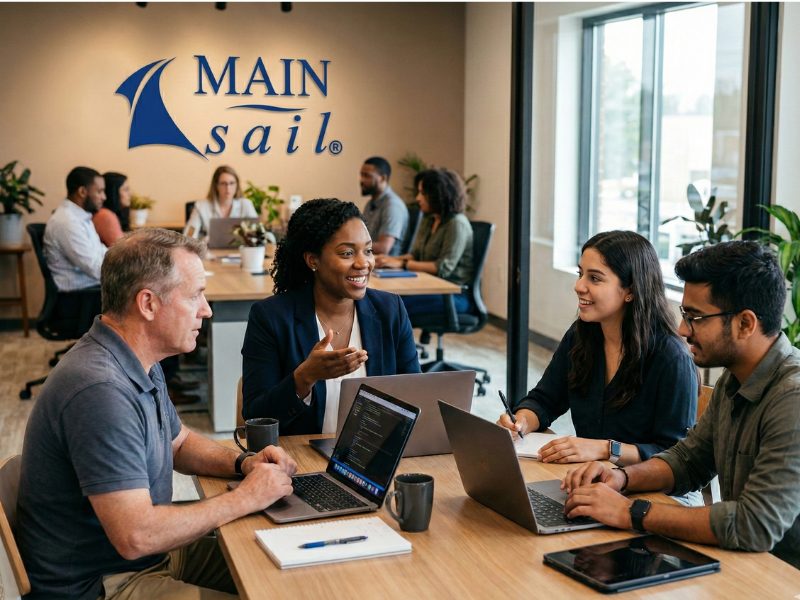 Main Sail team collaborating